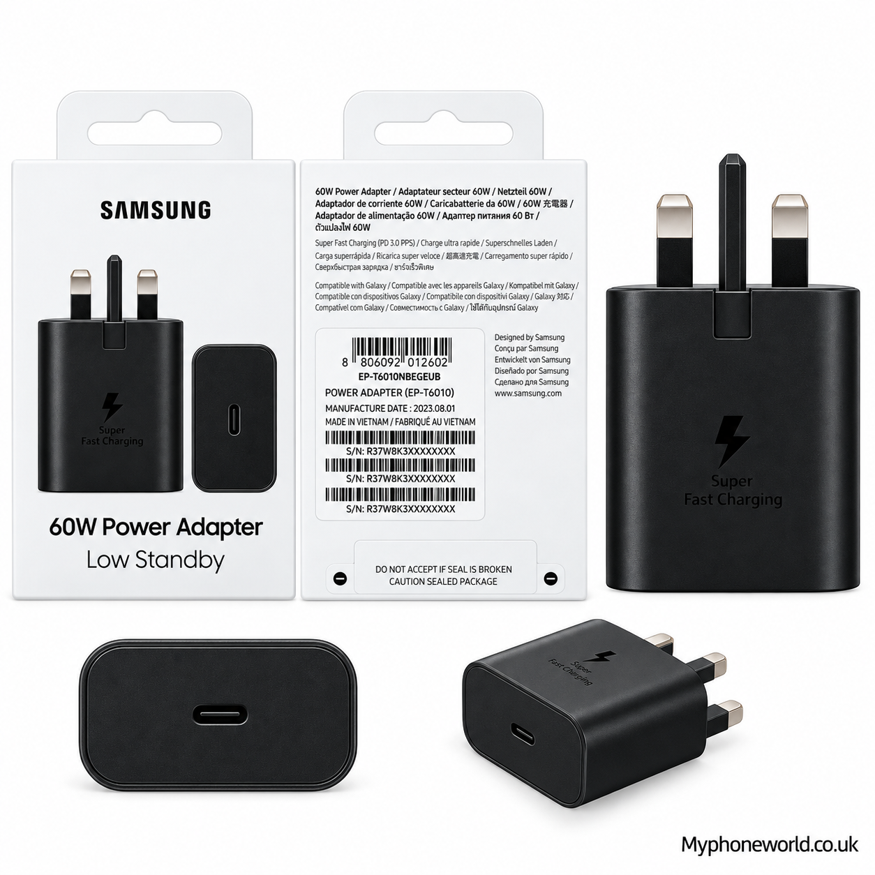 Genuine Samsung 60W Super Fast Charger 2.0 (without cable)